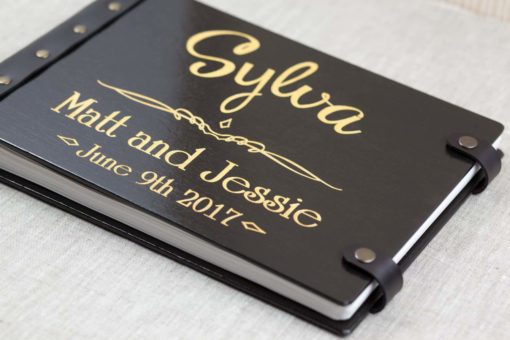 Gästebuch Hochzeit aus Holz mit Gravur - Edle Optik