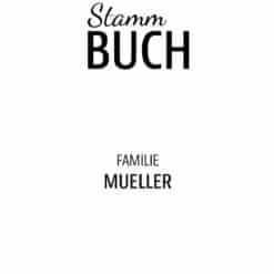 Stammbuch aus Holz mit Gravur - Modern
