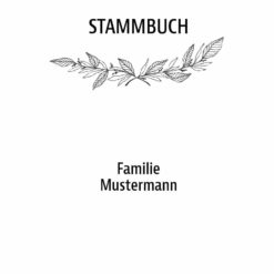 Stammbuch aus Holz mit Gravur - Natur